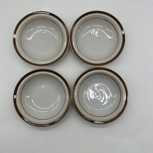 MSI Merchandise Service 4 Brown Monterrey Fruit Dessert Sauce Rimmed Bowl Bowls